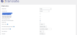 gt translate settings